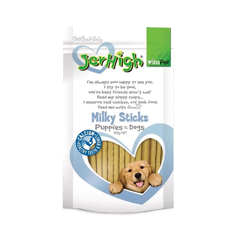 VitaPet JerHigh Milky Sticks Dog Treat 100g