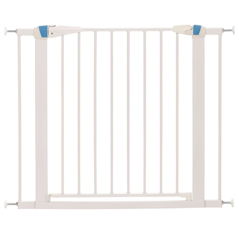 White Glow in the Dark Steel Pet Gate – 39″
