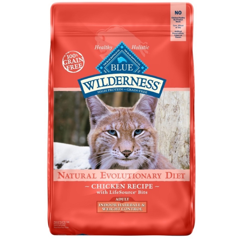 Blue Buffalo Wilderness High-Protein Grain-Free Indoor Adult Hairball & Weight Control Chicken Recipe Dry Cat Food
