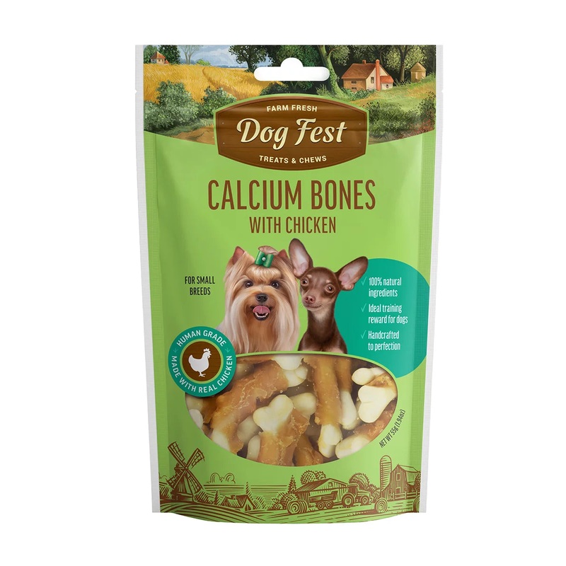 Dog Fest Calcium Bones With Chicken For Mini-Dogs – 55g (1.94oz)[Weight – 55g]