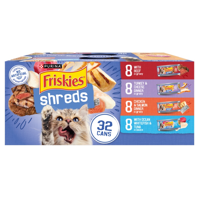 Friskies Shreds Variety Pack Canned Cat Food