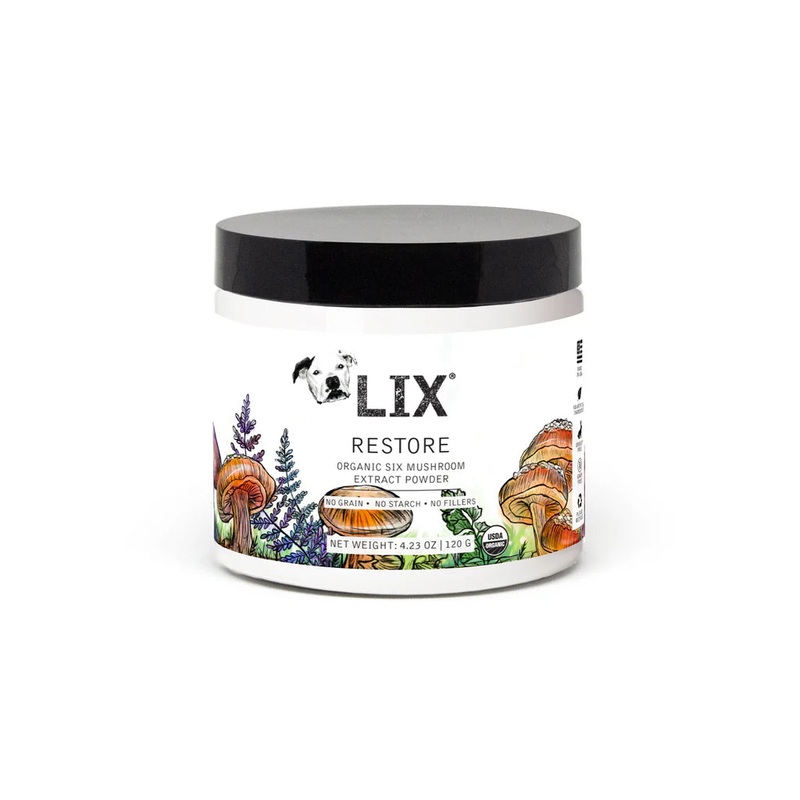 LIX RESTORE Organic Six Mushroom Extract Powder 4.23 oz