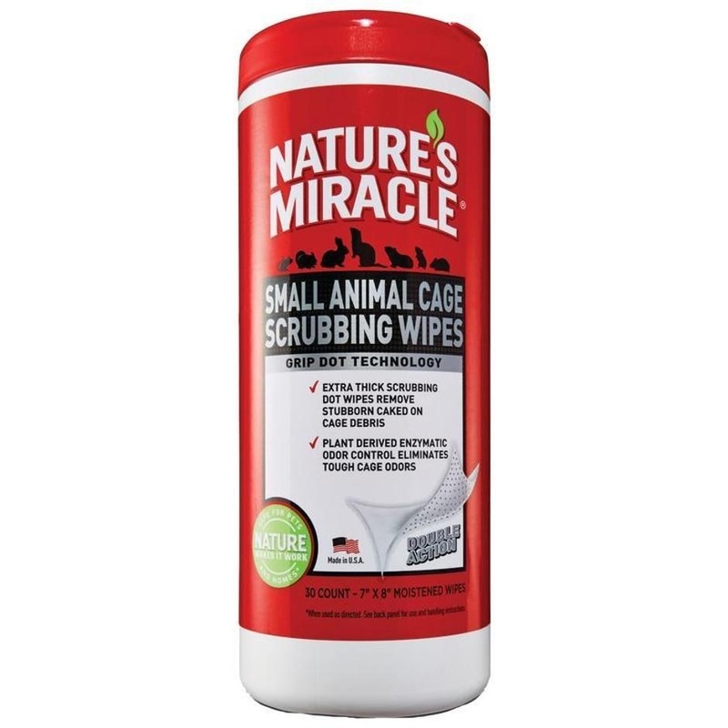 NATURE’S MIRACLE SMALL ANIMAL CAGE SCRUBBING WIPES