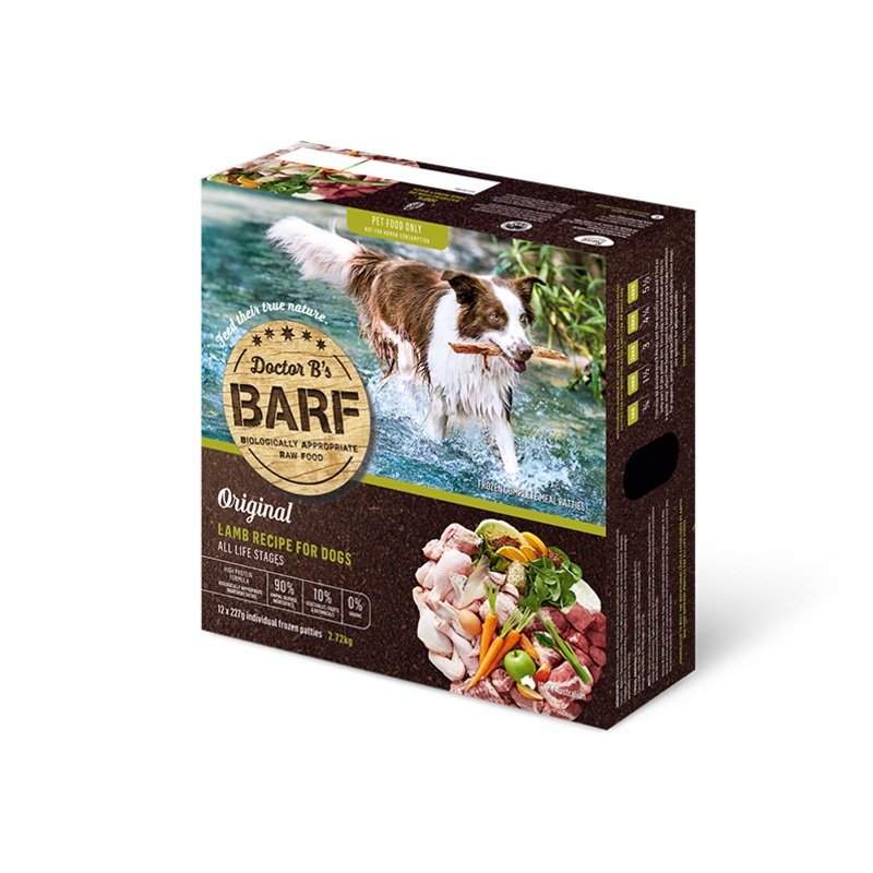 REAL PET FOOD BARF DOG LAMB 12X227G