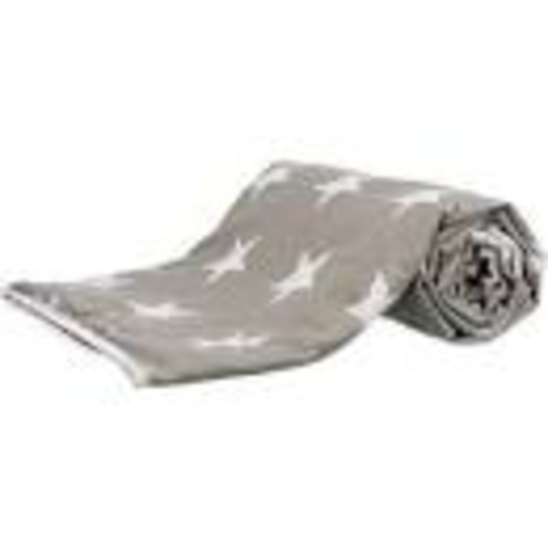 Stars Blanket 150  100 Cm taupe/white
