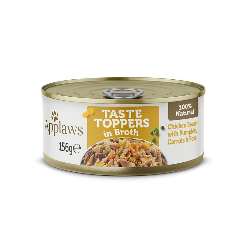 Applaws Taste Toppers in Broth Chicken with Vegetables Wet Dog Food 156g Tin – 156G