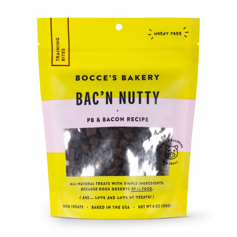 Bac’n Nutty PB & Bacon Recipe Soft Training Bites Dog Treats 6-oz