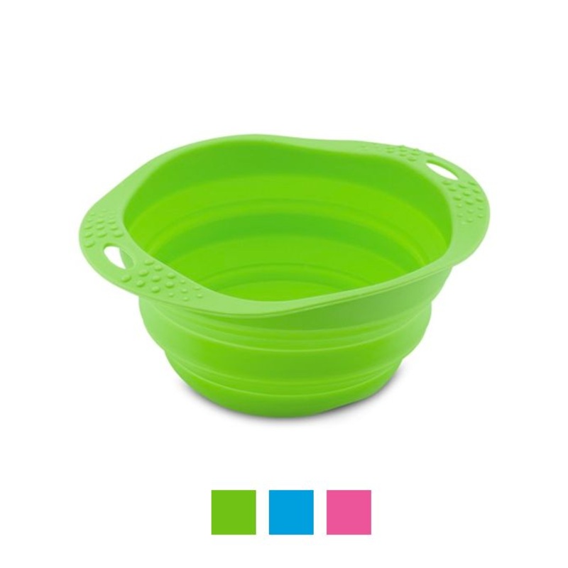 Beco Pets Collapsible Travel Dog Bowl  – Blue Small