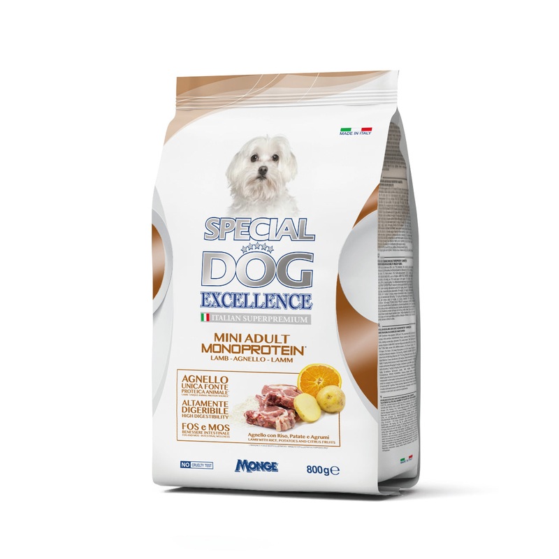Excellence – Dog Dry Mini MONOPROTEIN Adult Lamb -800g