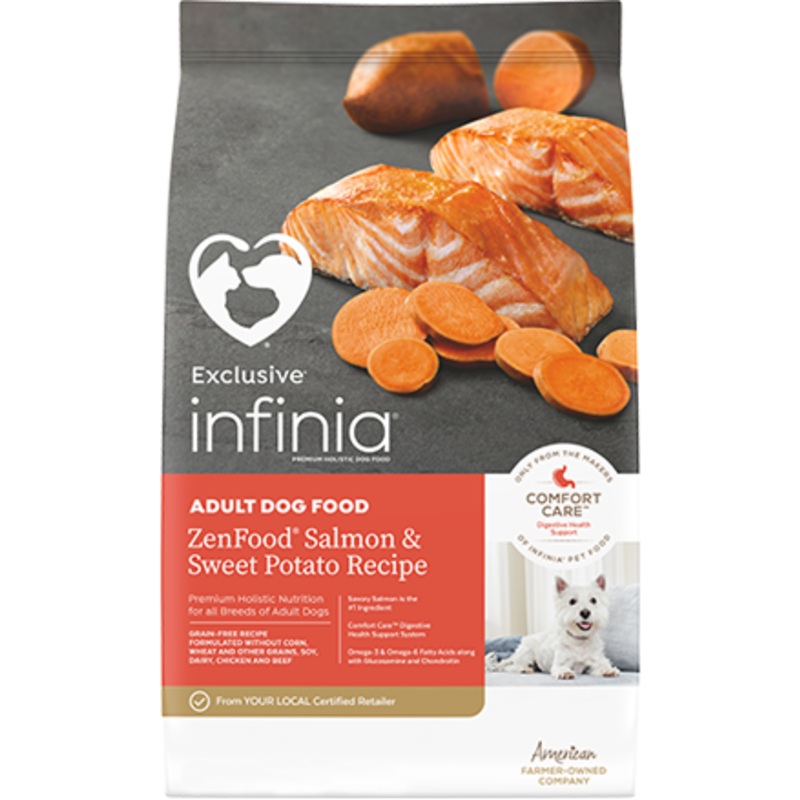 Exclusive Infinia ZenFood Salmon & Sweet Potato Recipe Dog Food