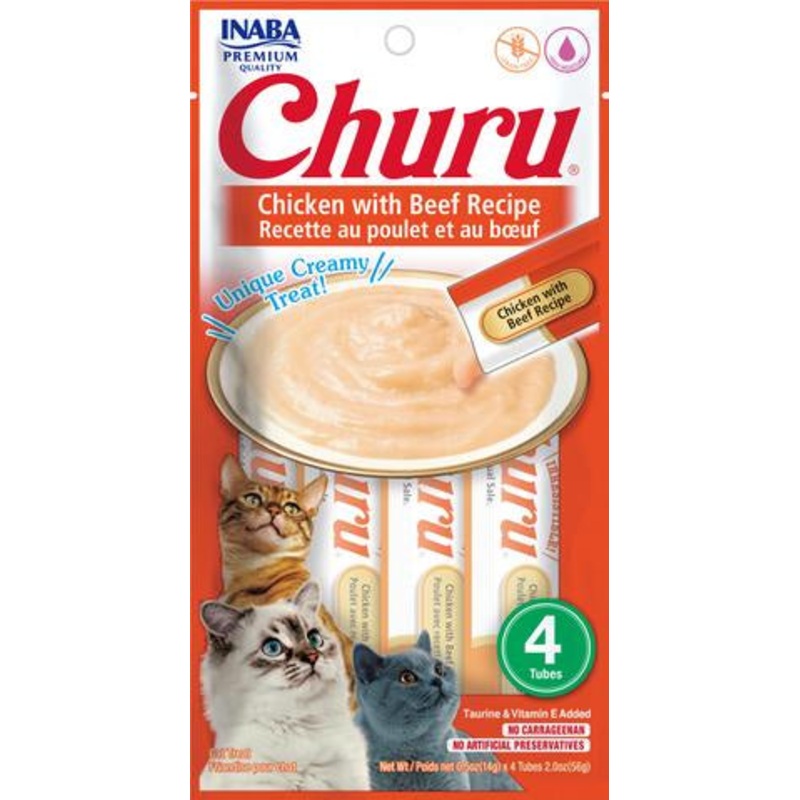 Inaba Churu Chicken Beef 2oz 4pk