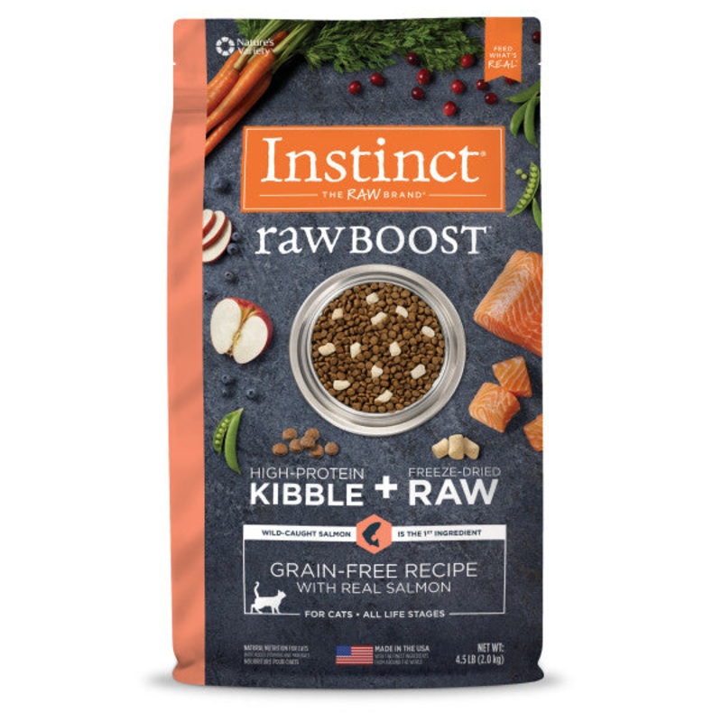 Nature’s Variety Instinct Raw Boost Salmon Recipe Dry Cat Food