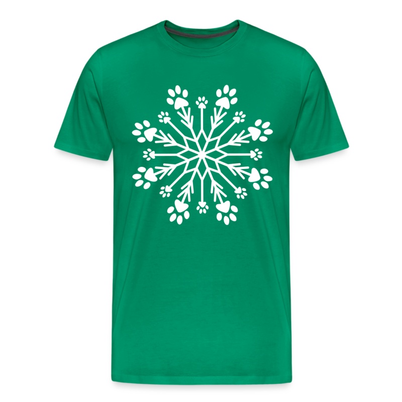 Paw Snowflake Premium T-Shirt kelly green S