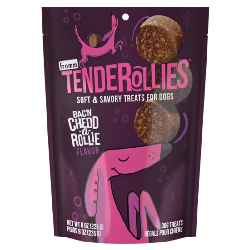 Tenderollies Bac’n Chedd-a-Rollie Bacon & Cheese Flavor Soft & Savory Dog Training Treats 8oz
