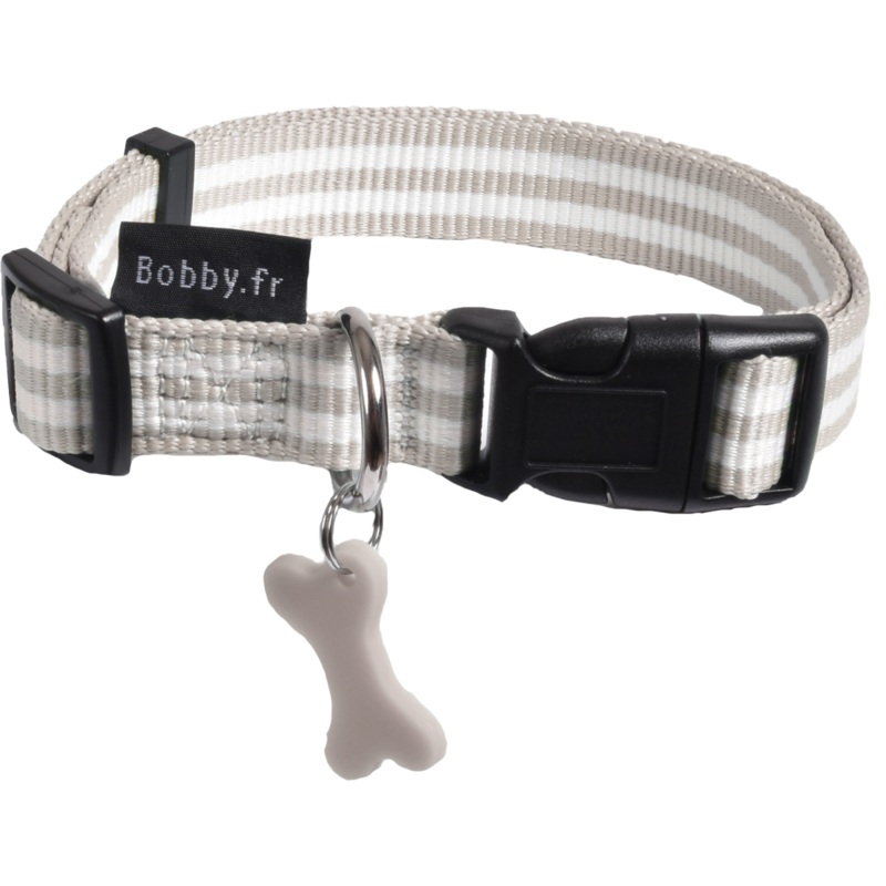 Collar Stripe Taupe Small