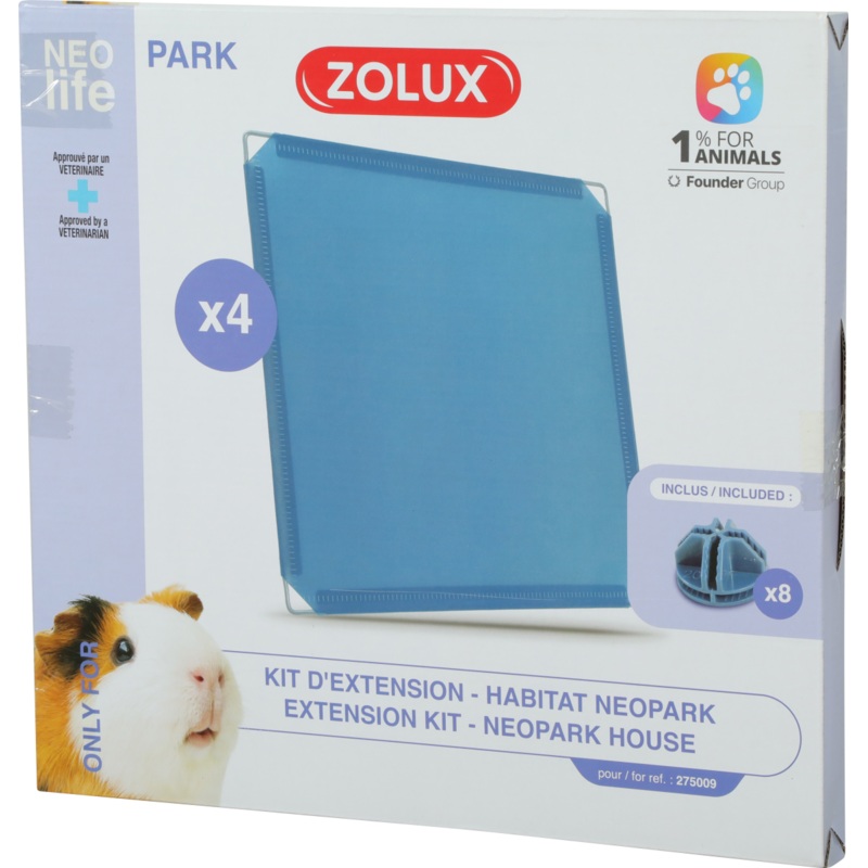 Extension Kit With 4 Solid Panels For Neolife Guinea Pig Neopark