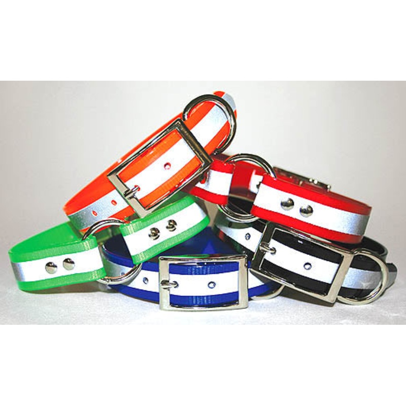Leather Brothers Reflective Collar 1″ X 19″ Orange