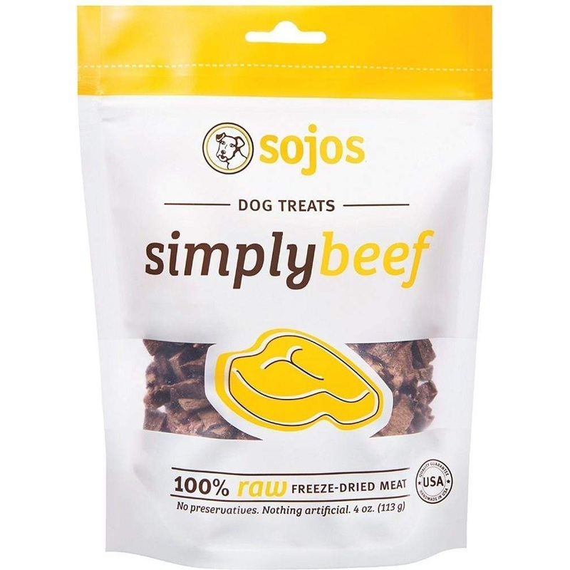 Sojos Simply Beef Freeze Dried Dog Treats 4 oz