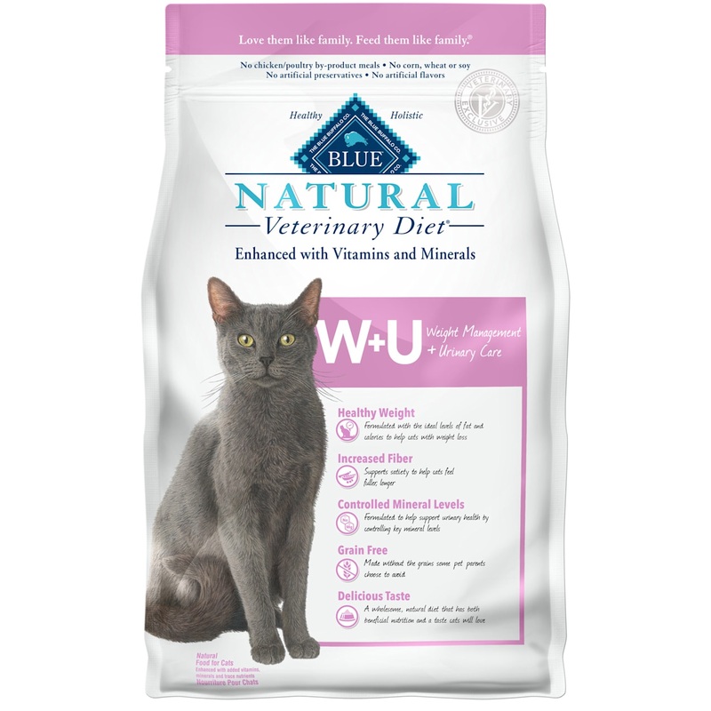 Blue Buffalo Natural Veterinary Diet W+U Weight Management + Urinary Care Dry Cat Food 6.5 lb