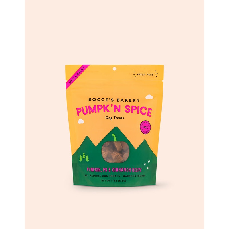 Bocce’s Bakery Pumpk’n Spice Soft & Chewy Treats 6 Oz.
