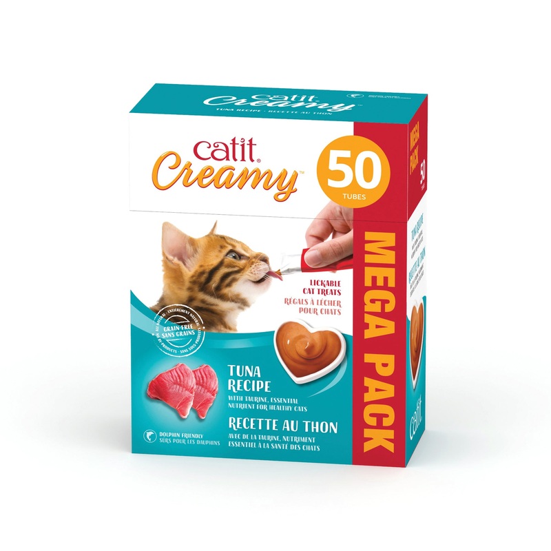 Catit Creamy Lickable Cat Treat – Tuna Flavour – 50 pack