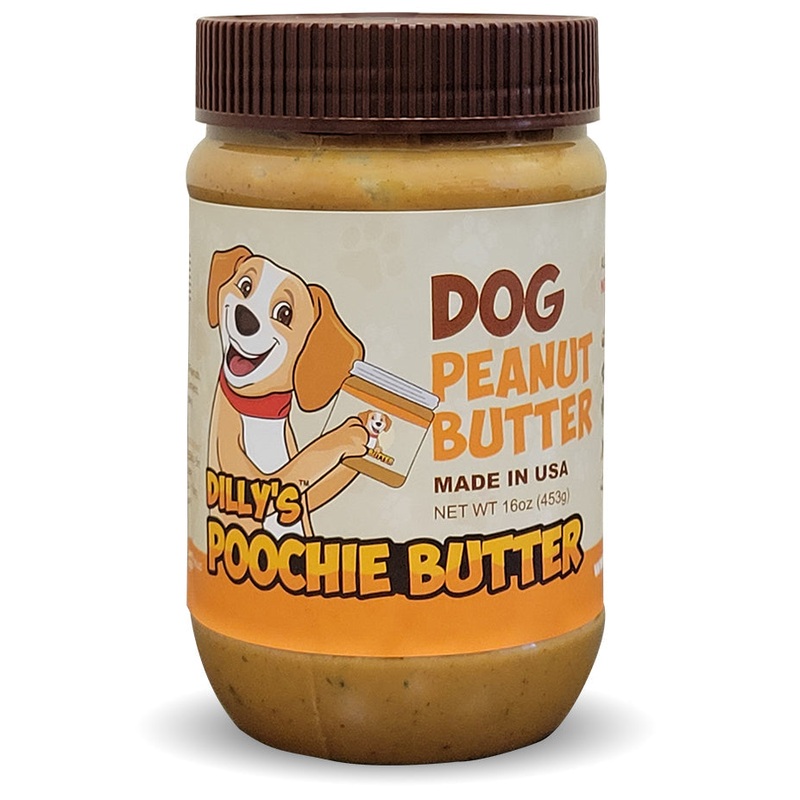 Dilly’s Poochie Butter Dog Peanut Butter, 16oz Jar