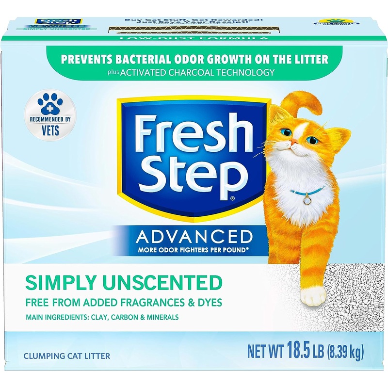 Fresh Step Clumping Cat Litter, Advanced Unscented, 18.5 lbs