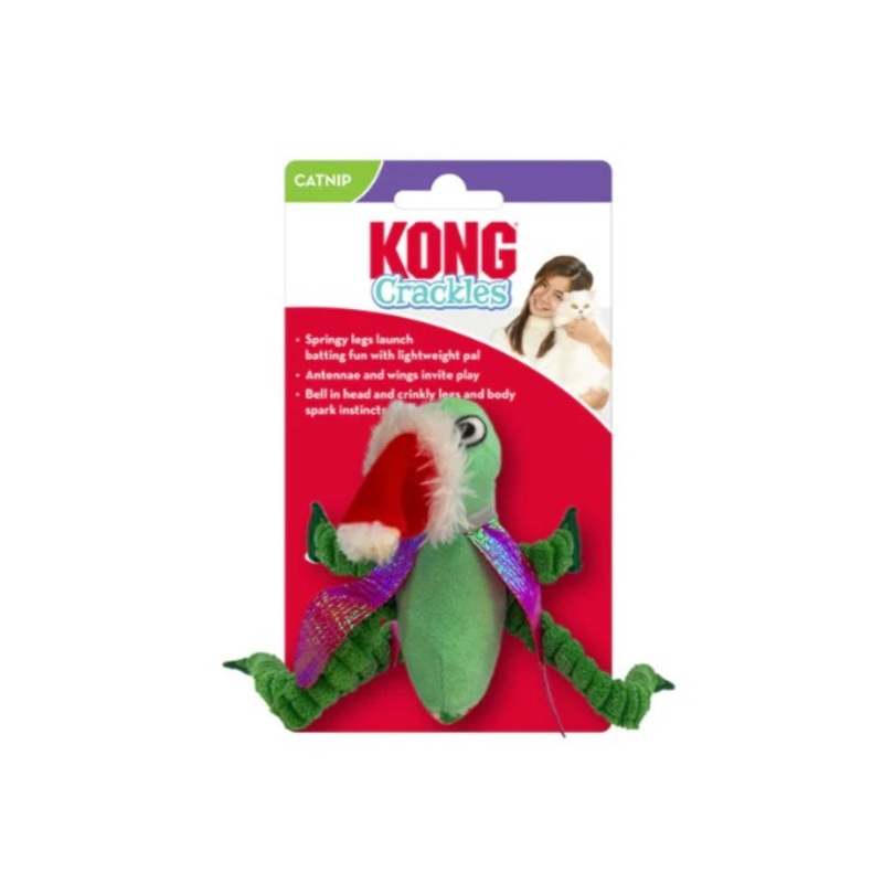 KONG Holiday Catnip Crackles Grasshopper Cat Toy