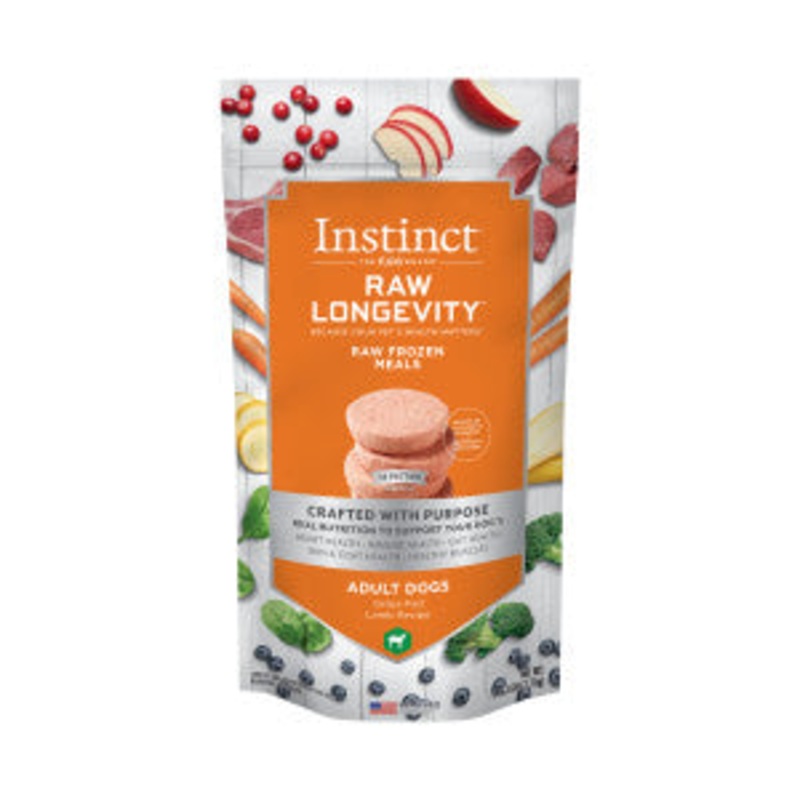 Nature’s Variety Instinct Raw Longevity Adult Frozen Lamb Patties Dog Food 6 lb