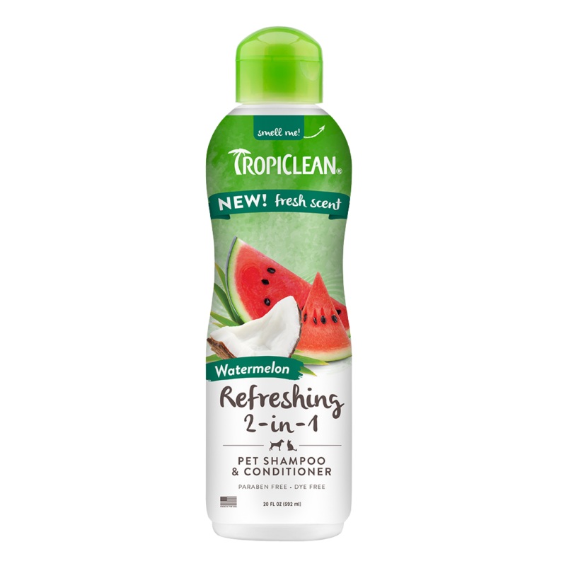 TropiClean Watermelon Deep Cleansing 2-In-1 Pet Shampoo & Conditioner 20 oz