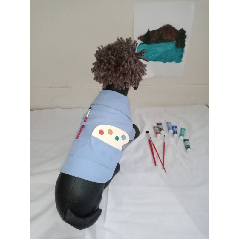 Bob Ross Dog Costume XS