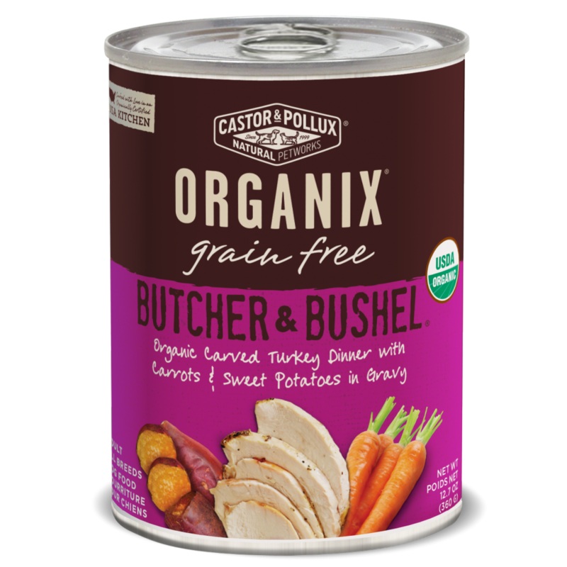 Castor and Pollux Organix Butcher and Bushel Organic Carved Turkey Dinner Canned Dog Food