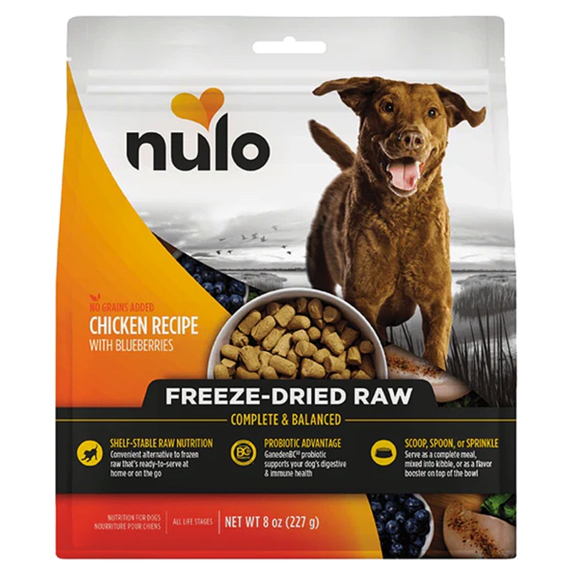 Chicken Recipe with Blueberries Freeze-Dried Raw Grain-Free Dog Food 8oz