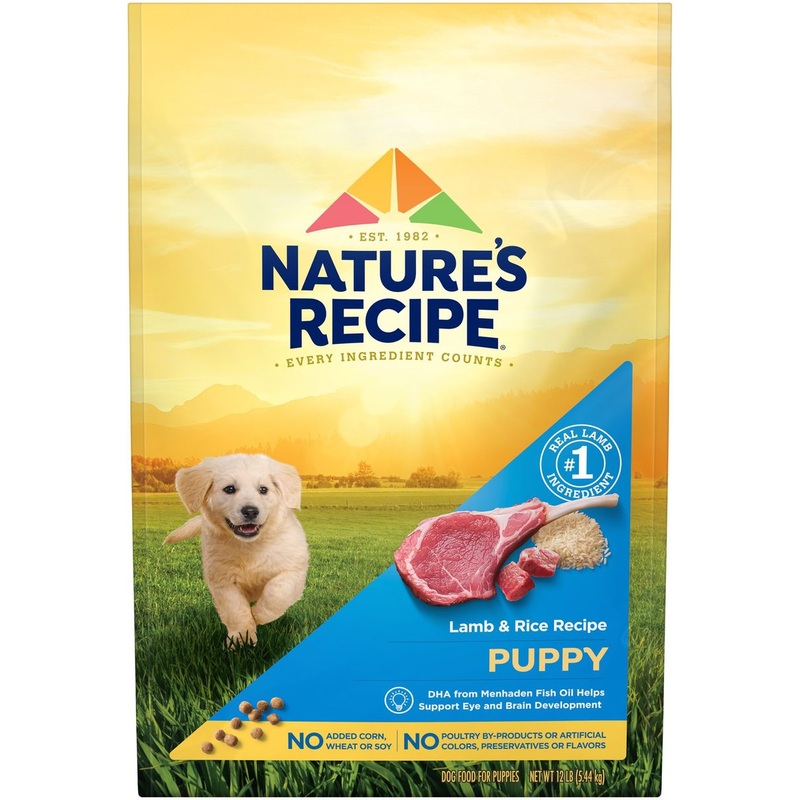 Nature’s Recipe Puppy Lamb & Rice Recipe Dry Dog Food, 12 lbs
