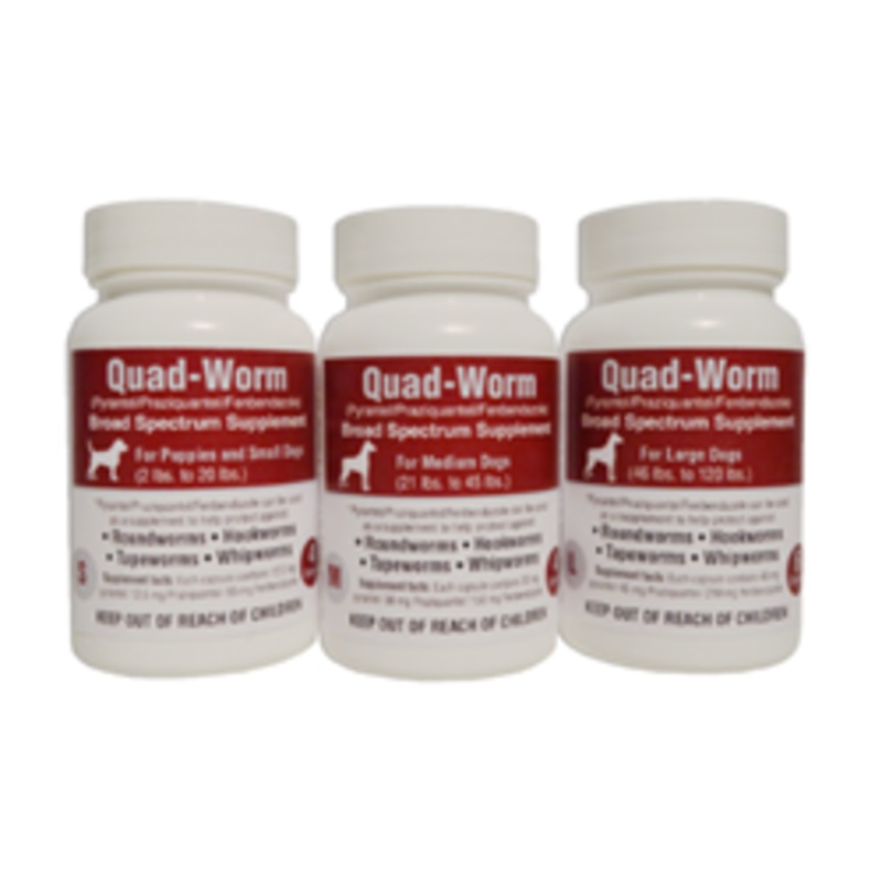 Our Pets Pharmacy Quad-Worm M-Medium Dog 21-45 lb. 4 ct