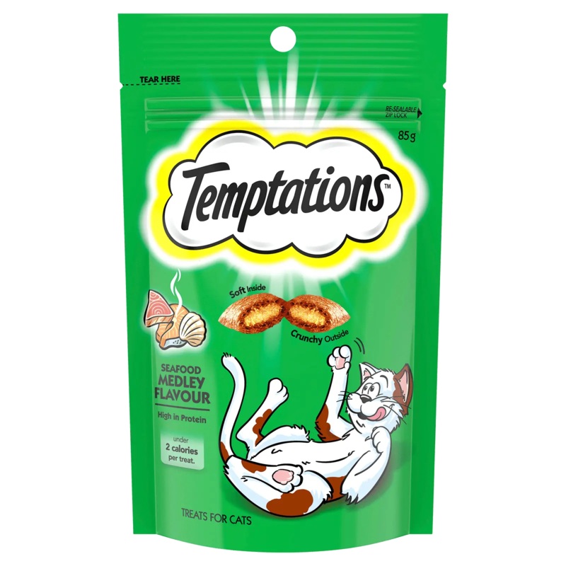 Temptations Seafood Medley Flavour Cat Treats 85g