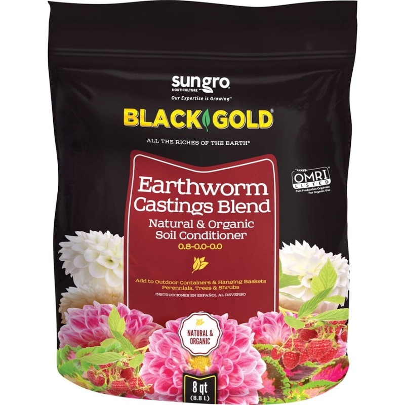 Black Gold Earthworm Castings 8 QT