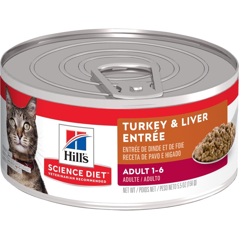 Hill’s Science Diet Adult Turkey & Liver Entre cat food