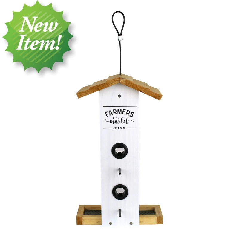 Nature’s Way Bird Products Farmhouse Vertical Feeder (Model# WWLF1-DECO) 1.5 quarts White