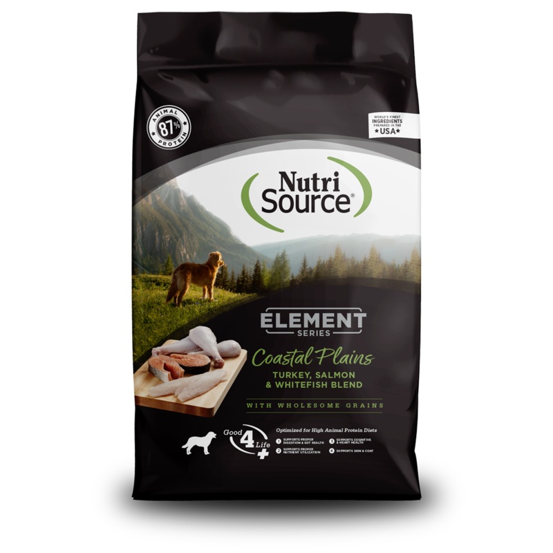NutriSource Element Series Coastal Plains Recipe With Heirloom Grains Dry Dog Food 4 Lb Bag