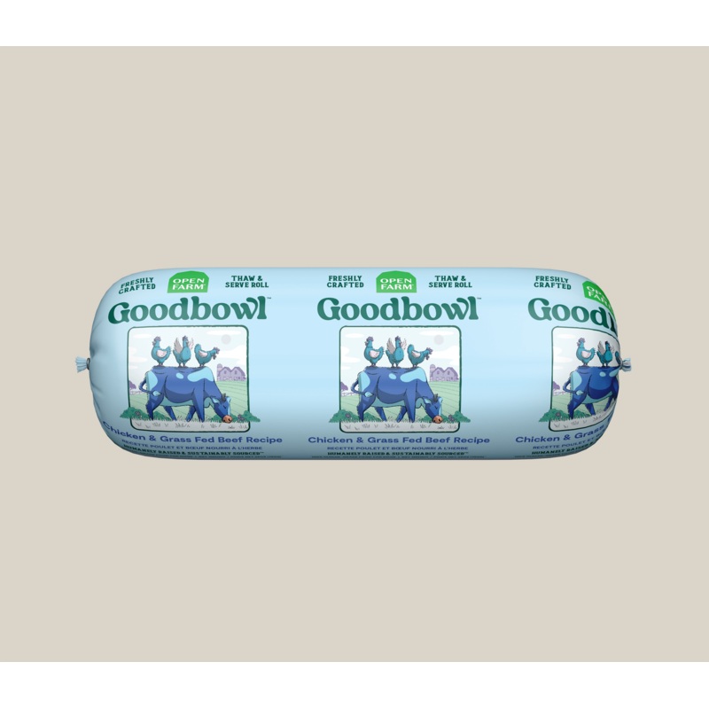 Open Farm Goodbowl Frozen Chicken & Grass-Fed Beef Freshly Crafted Roll for Dogs 28 oz