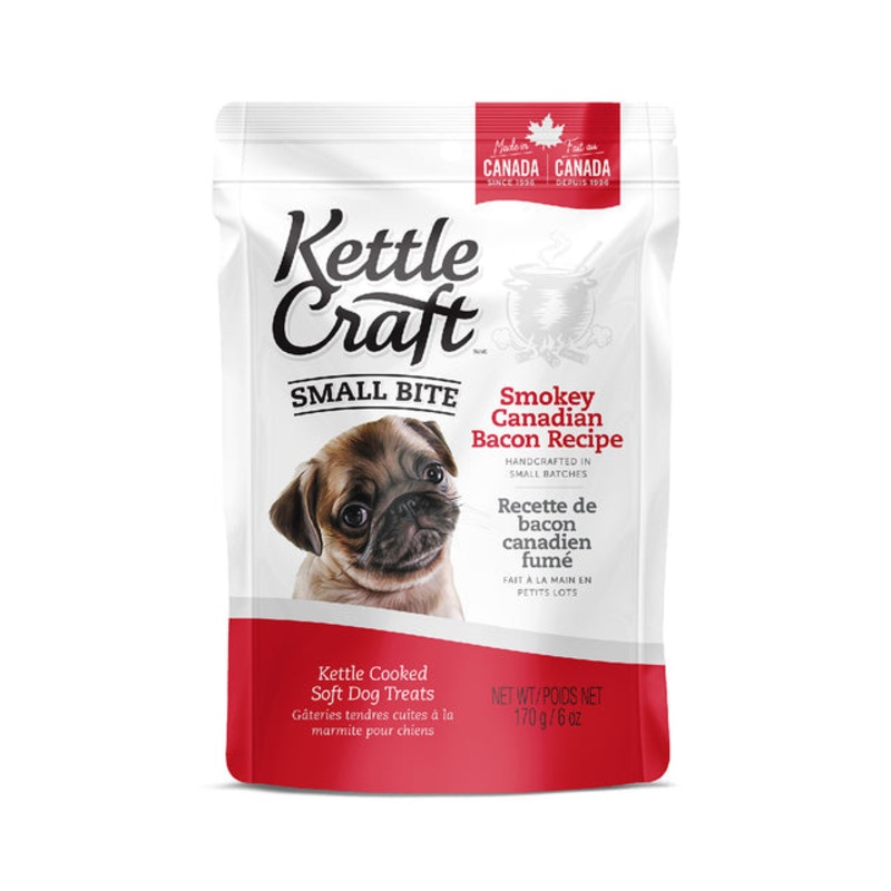 Smokey Canadian Bacon Small Bite Dog Treats | Kettle Craft