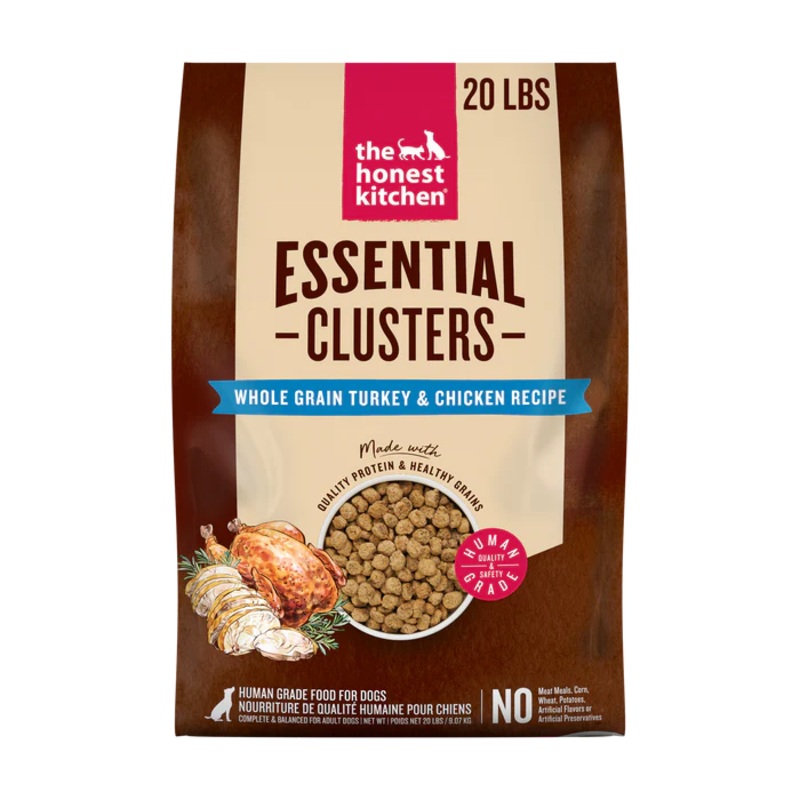 The Honest Kitchen Whole Grain Clusters Dry Dog Food – Chicken & Turkey – 20lb Bag