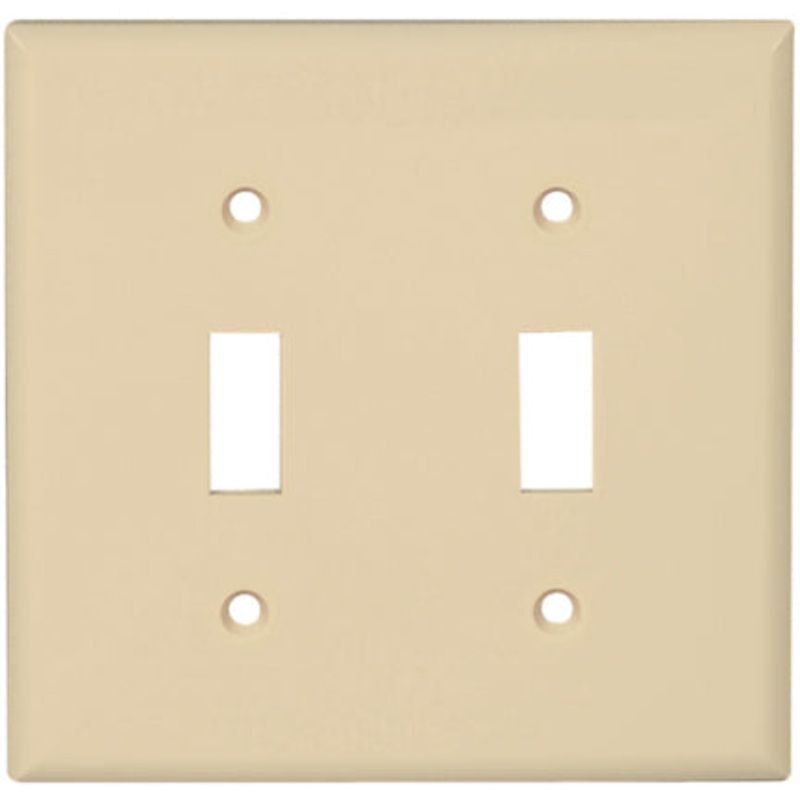 2 GANG SWITCH PLATE WHITE