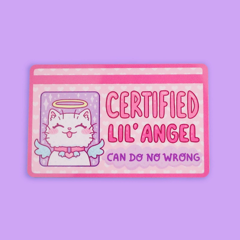Certified Lil Angel Cat Fake Driver’s License Novelty ID Card