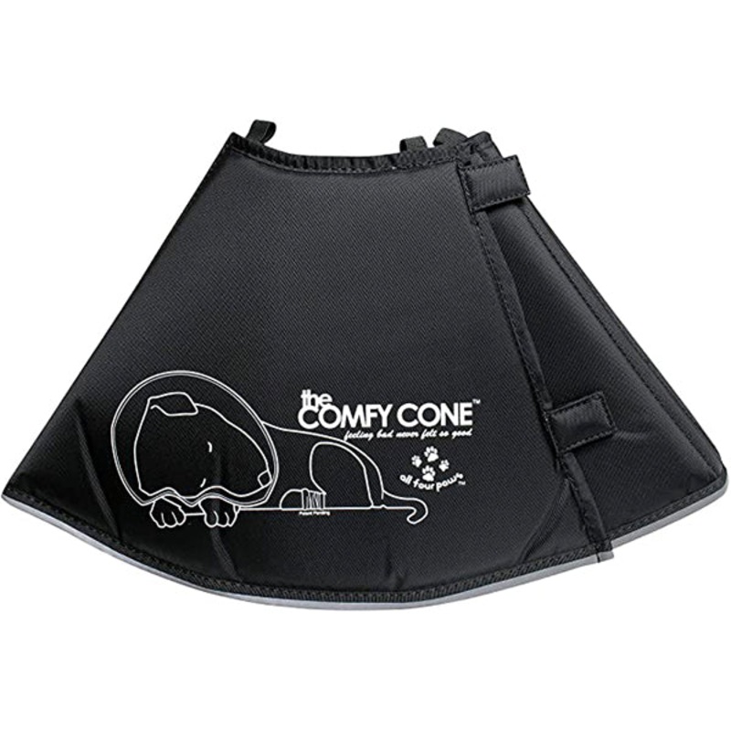 Comfy Cone Soft Black Dog & Cat E-Collar Large