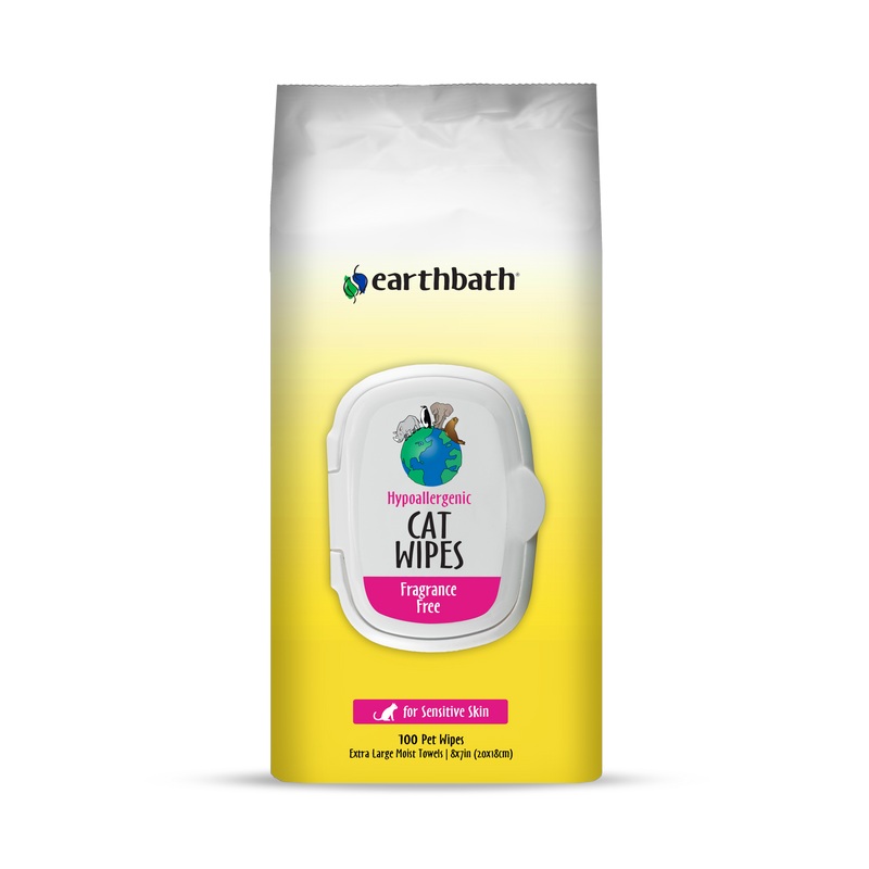 Earthbath Hypoallergenic Fragrance Free Grooming Cat Wipes