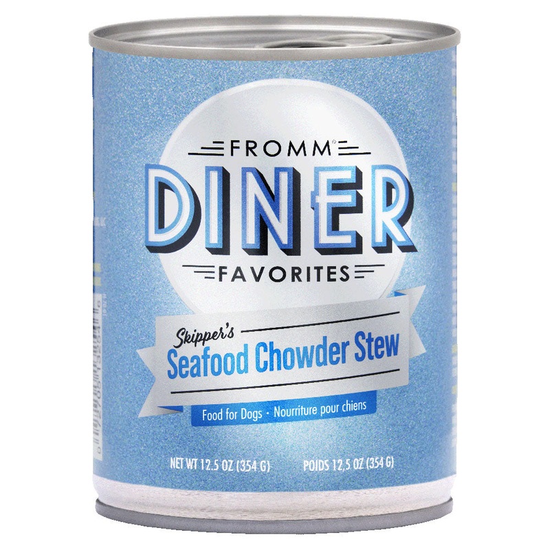 Fromm Diner Favorites Wet Dog Food – Skipper’s Seafood Chowder Stew – 12.5oz Can