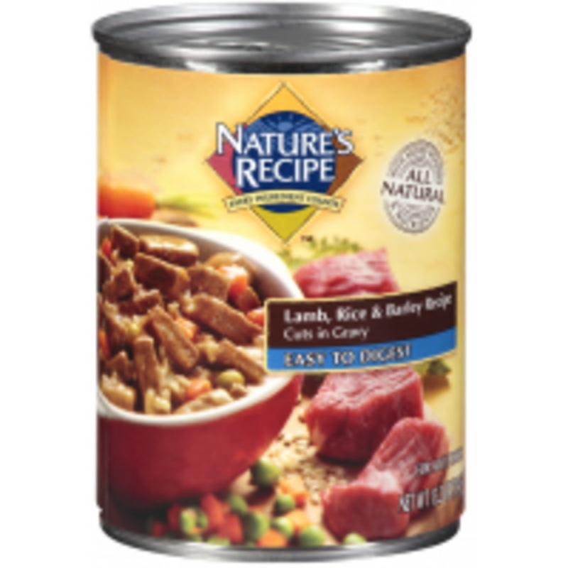Nature’s Recipe Easy to Digest Lamb Rice and Barley Cuts in Gravy Canned Dog Food