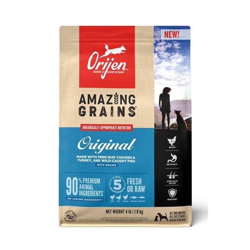 Orijen Amazing Grain Original Dry Dog Food 4 lb